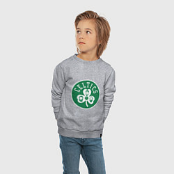 Свитшот хлопковый детский Team Celtics, цвет: меланж — фото 2
