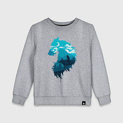 Детский свитшот Принцесса Мононоке волчий силуэт
