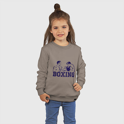 Детский свитшот Бокс Boxing is cool / Утренний латте – фото 3
