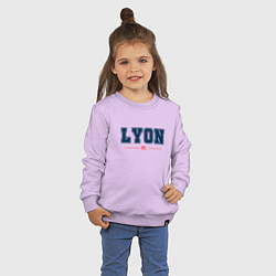 Свитшот хлопковый детский Lyon FC Classic, цвет: лаванда — фото 2