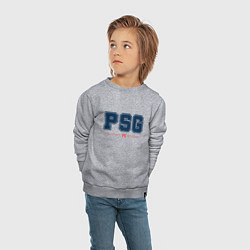 Свитшот хлопковый детский PSG FC Classic, цвет: меланж — фото 2