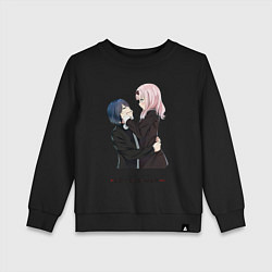 Свитшот хлопковый детский Госпожа Кагуя Love is war, цвет: черный
