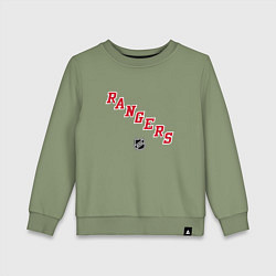 Свитшот хлопковый детский New York Rangers NHL, цвет: авокадо