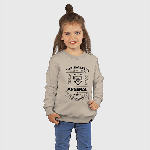 Детский свитшот Arsenal: Football Club Number 1 Legendary / Миндальный – фото 3