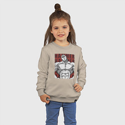 Свитшот хлопковый детский Джек Хаммер, цвет: миндальный — фото 2