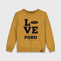 Свитшот хлопковый детский Ford Love Classic, цвет: горчичный