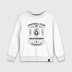 Свитшот хлопковый детский Galatasaray: Football Club Number 1 Legendary, цвет: белый