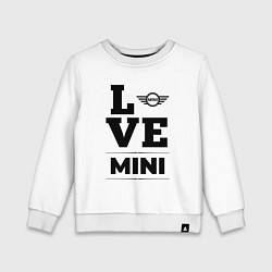 Свитшот хлопковый детский Mini Love Classic, цвет: белый