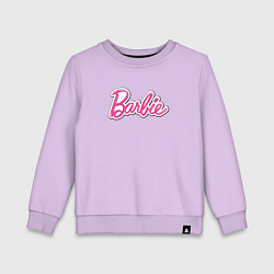 Свитшот хлопковый детский Barbie logo, цвет: лаванда