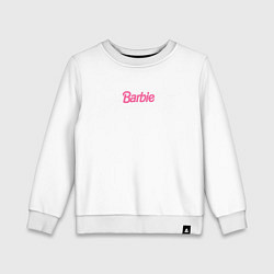 Свитшот хлопковый детский Barbie mini logo, цвет: белый