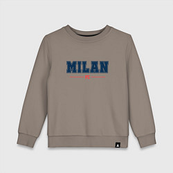 Свитшот хлопковый детский Milan FC Classic, цвет: утренний латте