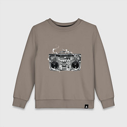 Свитшот хлопковый детский Wu-Tang Boombox, цвет: утренний латте