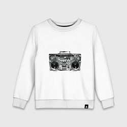 Свитшот хлопковый детский Wu-Tang Boombox, цвет: белый