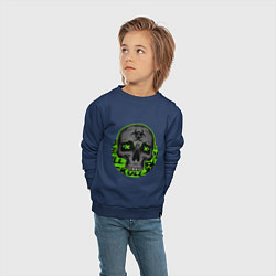 Свитшот хлопковый детский SKULL TOXIC, цвет: тёмно-синий — фото 2