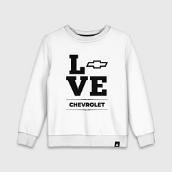 Свитшот хлопковый детский Chevrolet Love Classic, цвет: белый