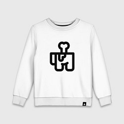 Свитшот хлопковый детский Among Us жертва, цвет: белый