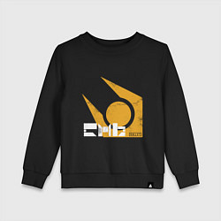 Свитшот хлопковый детский Half life - city 17, цвет: черный