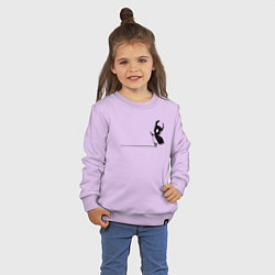 Свитшот хлопковый детский Hollow Knight на краю, цвет: лаванда — фото 2