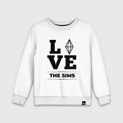 Свитшот хлопковый детский The Sims love classic, цвет: белый
