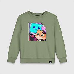 Свитшот хлопковый детский Бродяга с Хранителем, цвет: авокадо