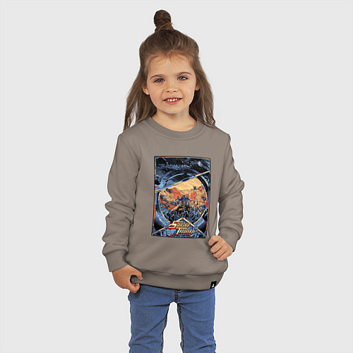 Детский свитшот Звездный десант в квадрате / Утренний латте – фото 3