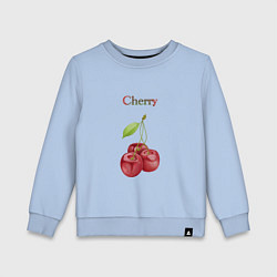 Свитшот хлопковый детский Cherry вишня, цвет: мягкое небо