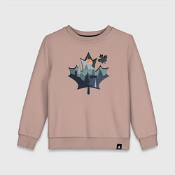 Свитшот хлопковый детский Бездорожье, цвет: пыльно-розовый