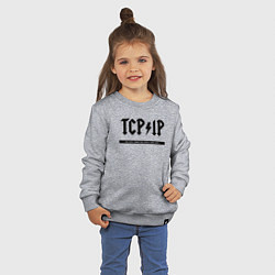 Свитшот хлопковый детский TCPIP Connecting people since 1972, цвет: меланж — фото 2