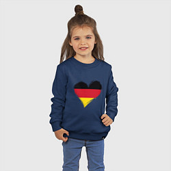 Свитшот хлопковый детский Сердце - Германия, цвет: тёмно-синий — фото 2
