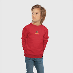 Свитшот хлопковый детский Мем - Какой пацан, цвет: красный — фото 2