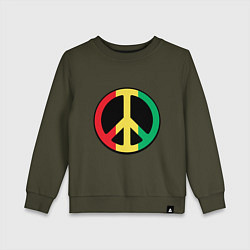 Свитшот хлопковый детский Pacific jamaica, цвет: хаки