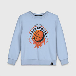 Свитшот хлопковый детский Allstars Basketball, цвет: мягкое небо