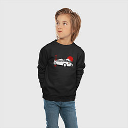 Свитшот хлопковый детский Subaru Impreza WRX Sti Retro JDM, цвет: черный — фото 2