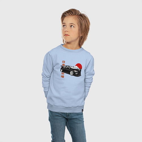 Детский свитшот Subaru Impreza WRX Sti Japanese Retro Style / Мягкое небо – фото 4