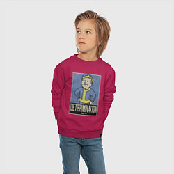 Свитшот хлопковый детский Fallout vault - tec boy, цвет: маджента — фото 2