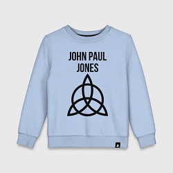 Свитшот хлопковый детский John Paul Jones - Led Zeppelin - legend, цвет: мягкое небо