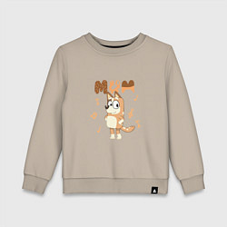 Свитшот хлопковый детский Doggy Mom, цвет: миндальный
