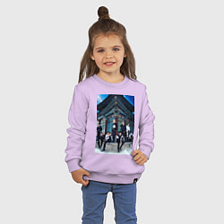 Свитшот хлопковый детский Stray Kids Thunderous, цвет: лаванда — фото 2