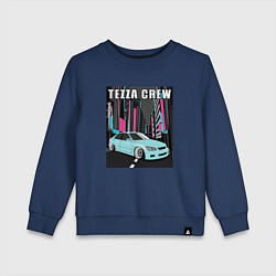 Свитшот хлопковый детский Toyota Altezza Tezza Crew, цвет: тёмно-синий
