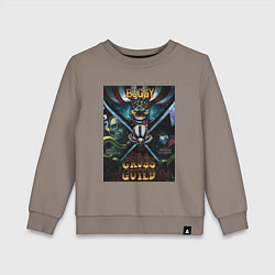 Свитшот хлопковый детский Кроссгильдия Багги сама - One Piece, цвет: утренний латте