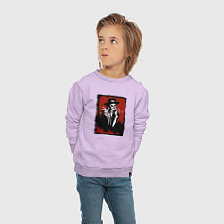 Свитшот хлопковый детский Абстрактный панк, цвет: лаванда — фото 2