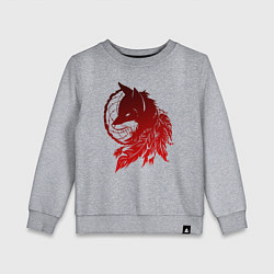 Свитшот хлопковый детский Ловец снов и лис с перьями, цвет: меланж