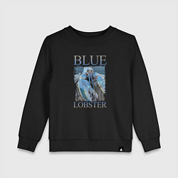 Свитшот хлопковый детский Blue lobster meme, цвет: черный