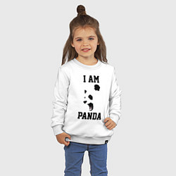 Свитшот хлопковый детский Я - панда, цвет: белый — фото 2