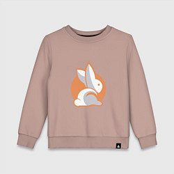 Свитшот хлопковый детский Orange Rabbit, цвет: пыльно-розовый