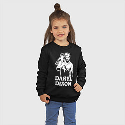 Свитшот хлопковый детский Daryl Dixon, цвет: черный — фото 2