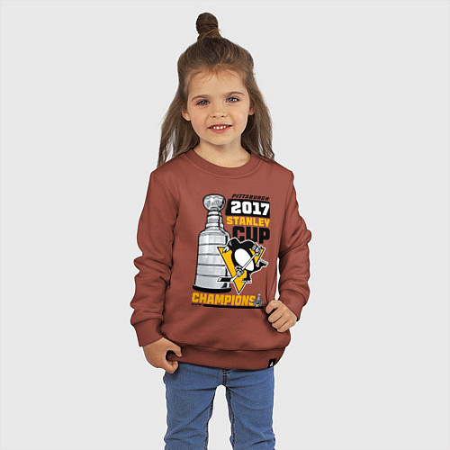 Детский свитшот Питтсбург Пингвинз НХЛ / Кирпичный – фото 3