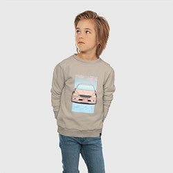 Свитшот хлопковый детский Toyota Altezza stance, цвет: миндальный — фото 2