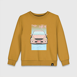 Свитшот хлопковый детский Toyota Altezza stance, цвет: горчичный