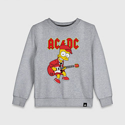 Свитшот хлопковый детский AC DC Барт Симпсон, цвет: меланж